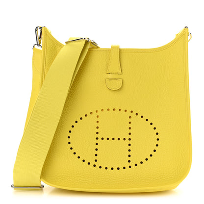 Hermes Taurillon Clemence Evelyne III PM Lime 1 of 10