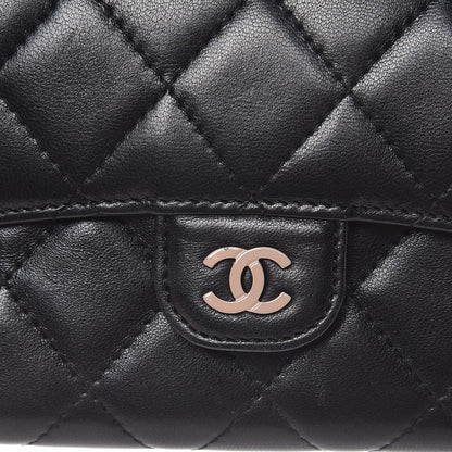 Chanel Lambskin Quilted Small Flap Wallet Black 7 of 11
