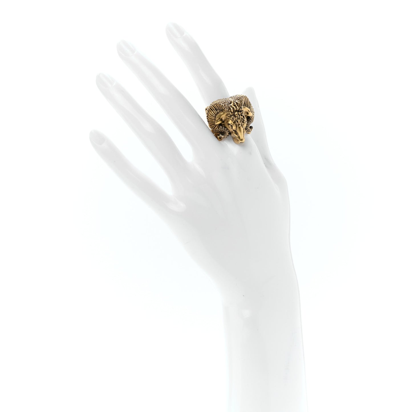 Metal Aries Ring M Aged Gold