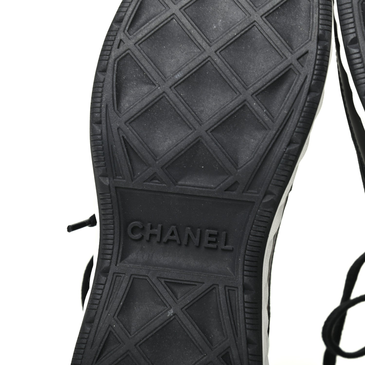 Chanel Velvet Calfskin Mixed Fibers CC Sneakers 36.5 Black 7 of 9