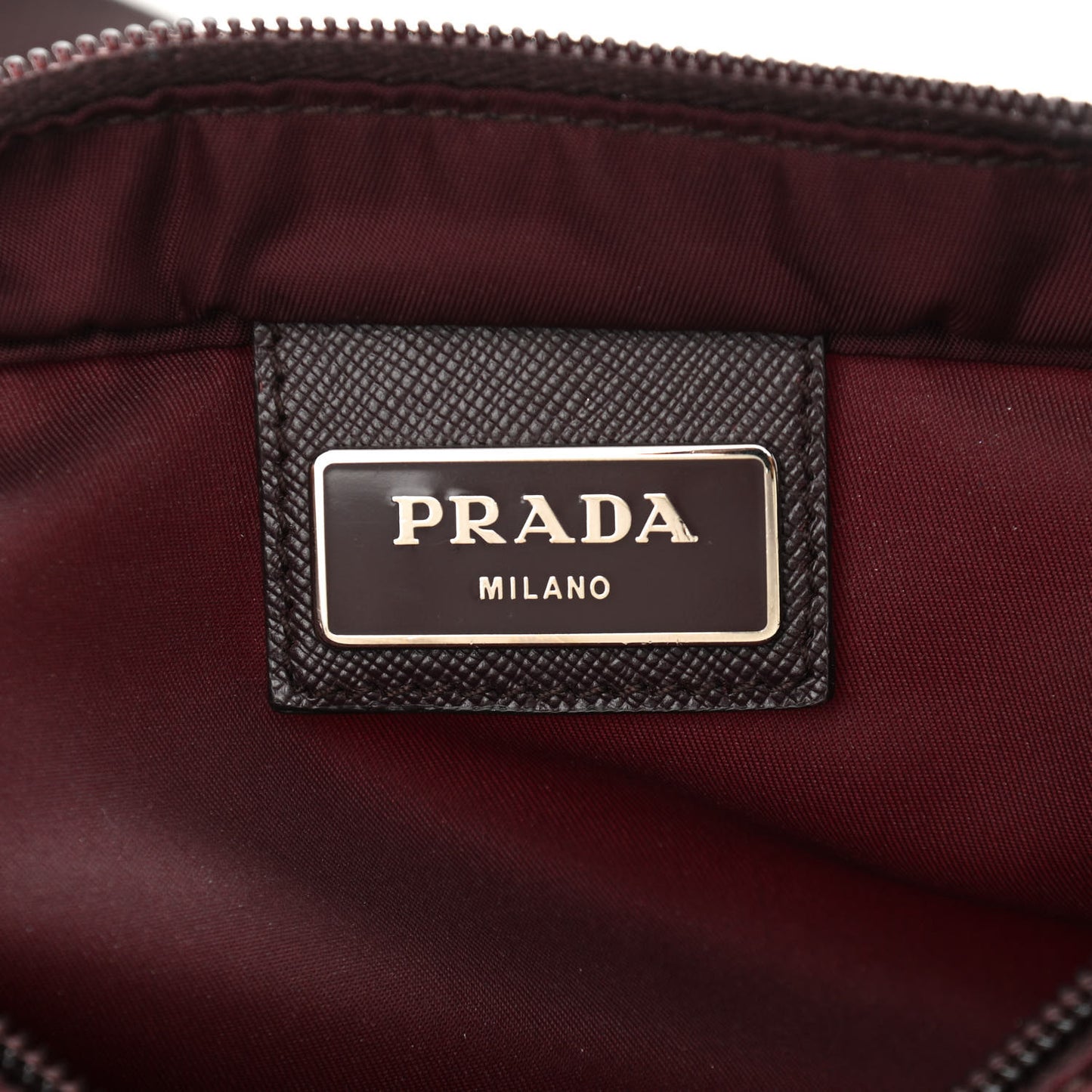 Tessuto Nylon Small Flat Messenger Bag Granato