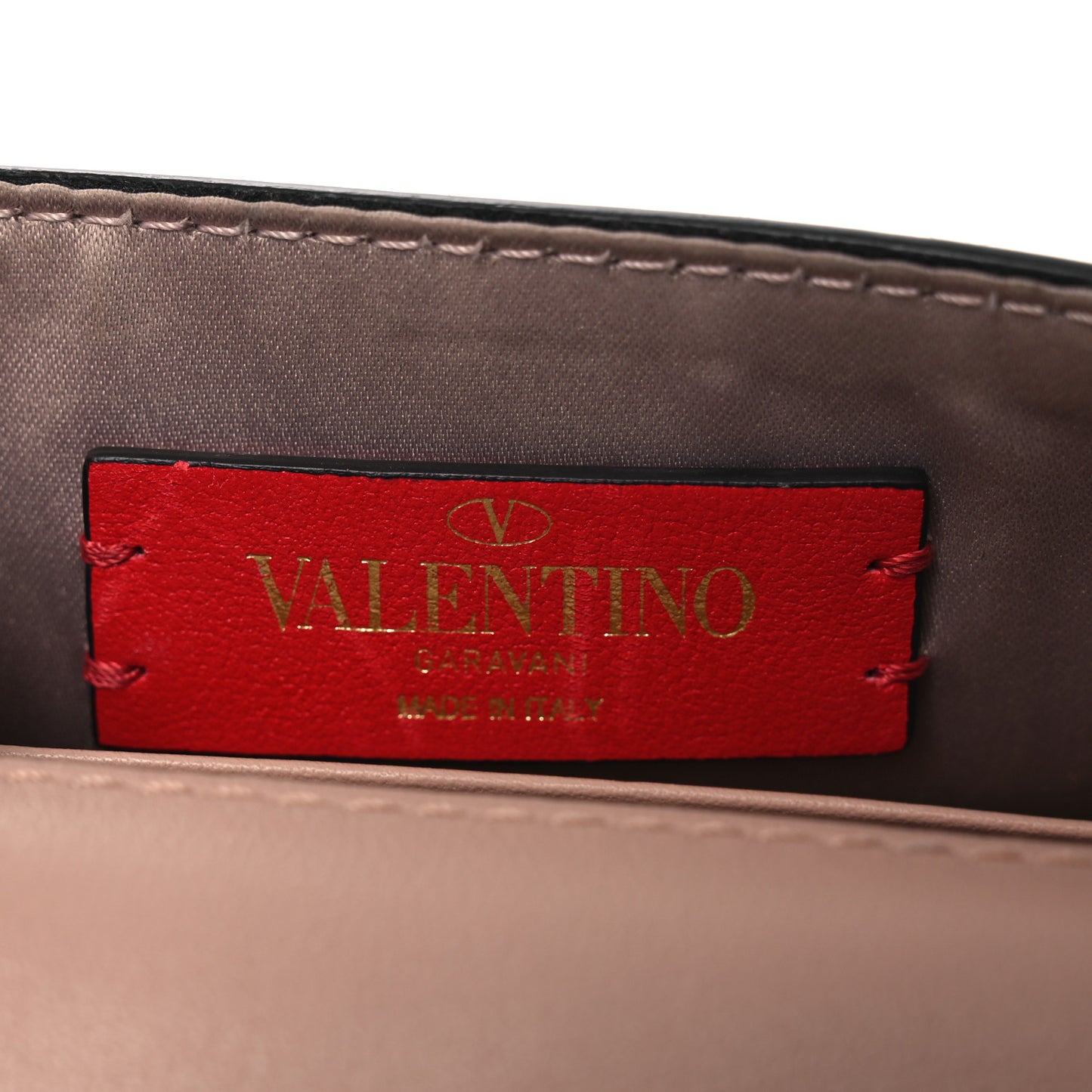 Calfskin Vlogo Phone Pouch Poudre