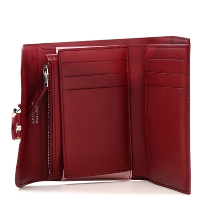 Delvaux Box Calfskin Bi-Color Brillant Compact Wallet Light Pink Red 6 of 7