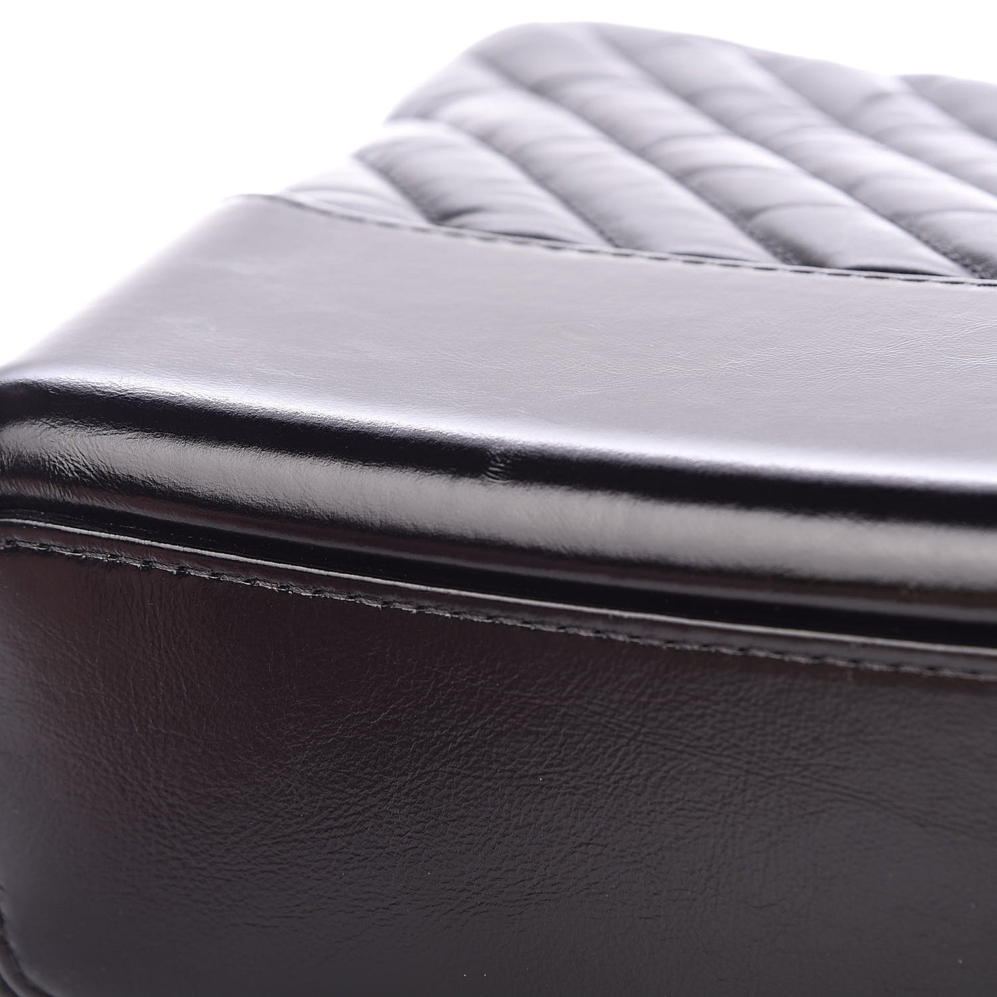 Aged Calfskin Chevron Quilted Medium Gabrielle Hobo Black