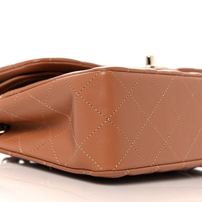 Chanel Lambskin Quilted Small Double Flap Brown 8 of 10