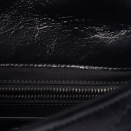 Saint Laurent Crinkled Calfskin Matelasse Monogram Niki Chain Wallet Black 11 of 11