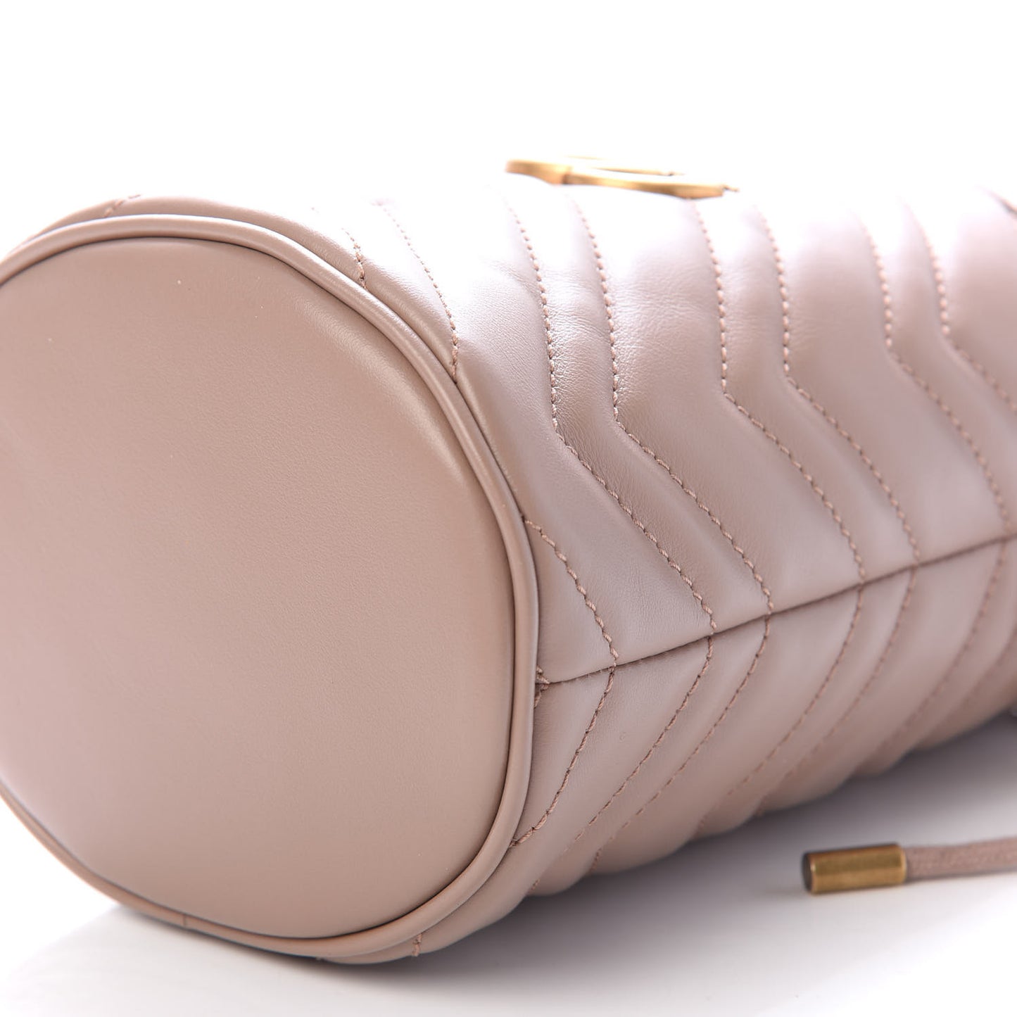 Calfskin Matelasse Mini GG Marmont 2.0 Bucket Bag Porcelain Rose