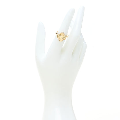 Van Cleef & Arpels 18K Yellow Gold Guilloche Vintage Alhambra Ring 52 6 2 of 4