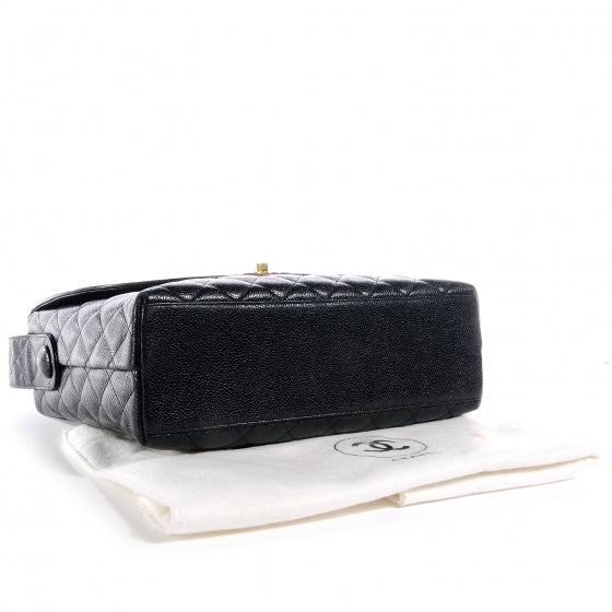 Caviar Quilted Crossbody Bag Black