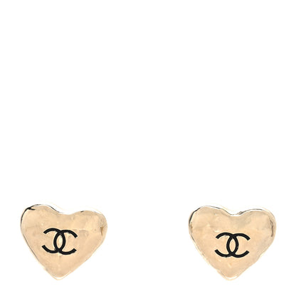 Chanel CC Heart Earrings Gold 1 of 4