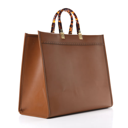 Fendi Vitello King Plexiglass Large Fendi Sunshine Shopper Tote Cuoio 3 of 9