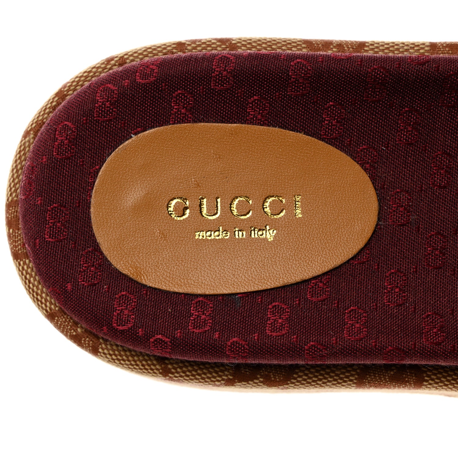 Gucci Canvas GG Monogram Angelina Platform Slide Sandals 38.5 Beige Ruggine 6 of 9