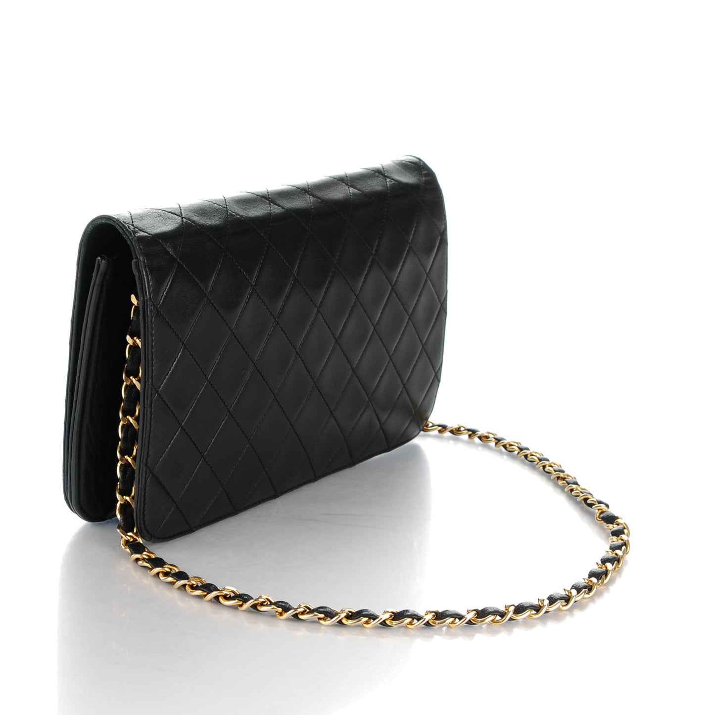 Lambskin Small Single Flap Black