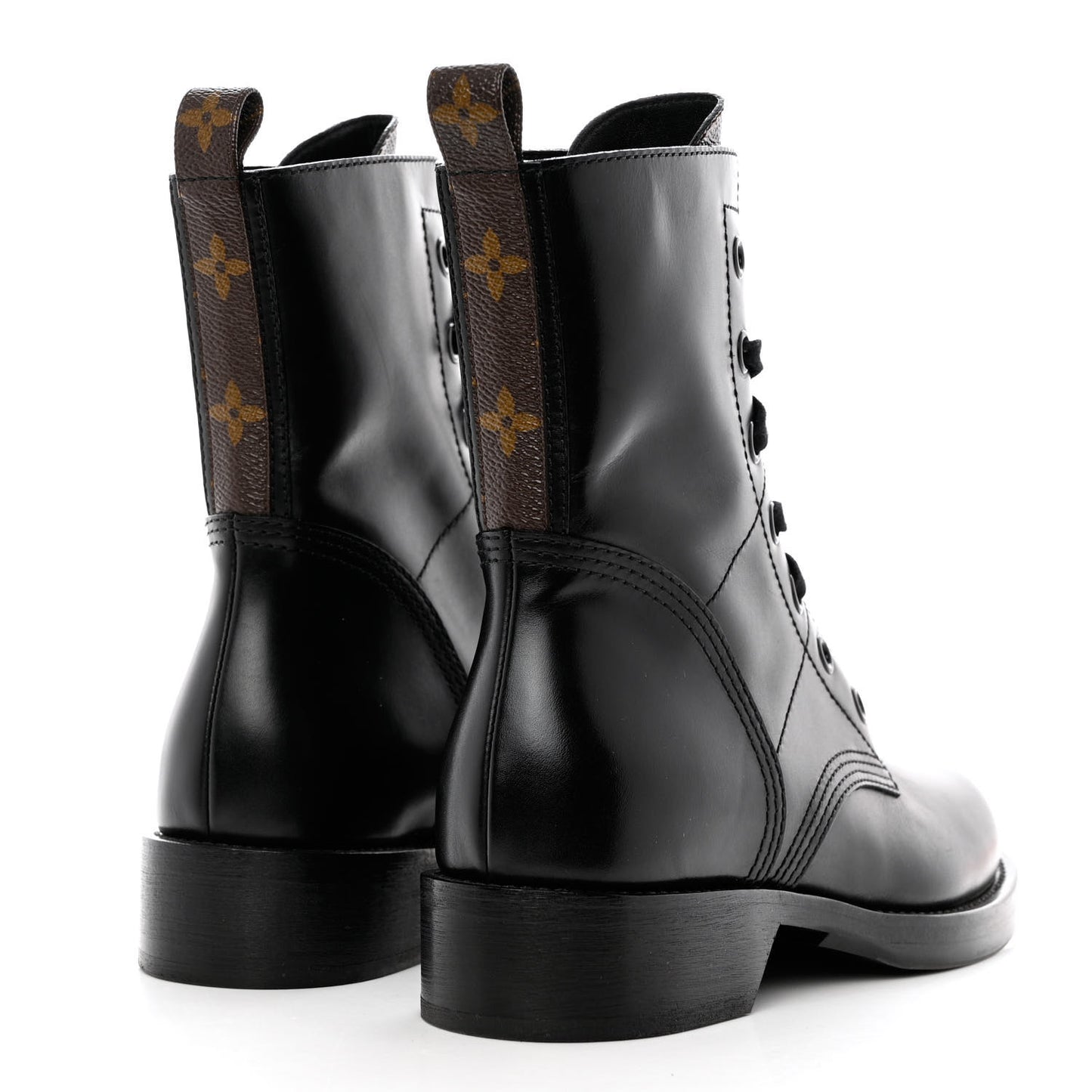 Calfskin Monogram Metropolis Flat Ranger Boots 39 Black