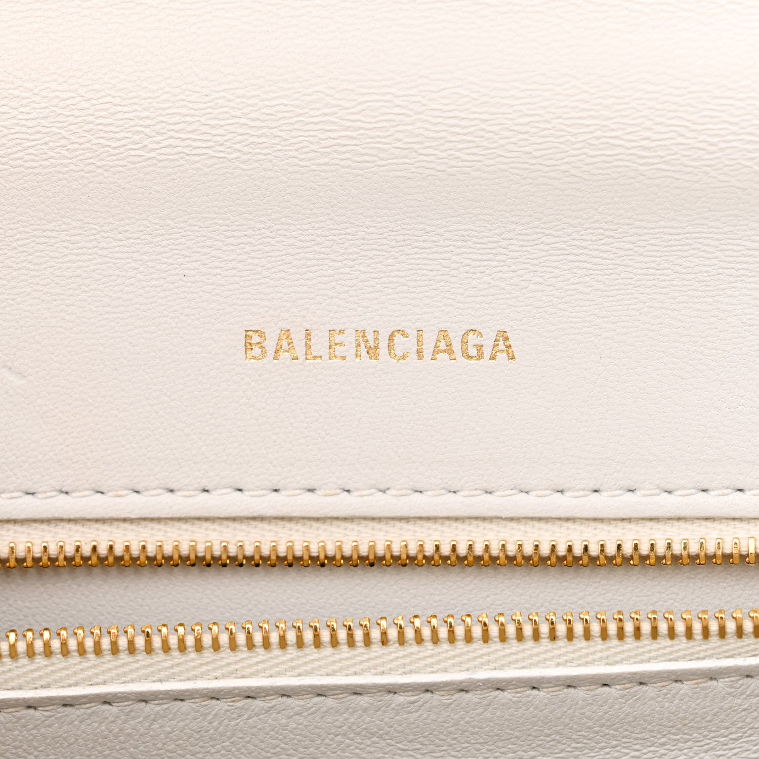 Balenciaga Shiny Calfskin Crocodile Embossed Small Hourglass Top Handle Bag White 5 of 10