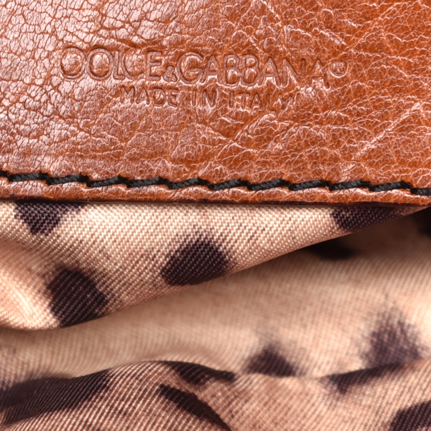 Dolce & Gabbana Calfskin Shoulder Bag Brown 6 of 9