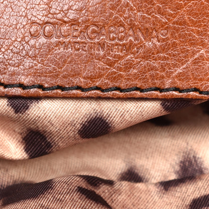Dolce & Gabbana Calfskin Shoulder Bag Brown 6 of 9
