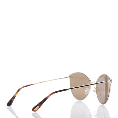 Tom Ford Metal Cat Eye Zeila Sunglasses TF654 Gold 4 of 8