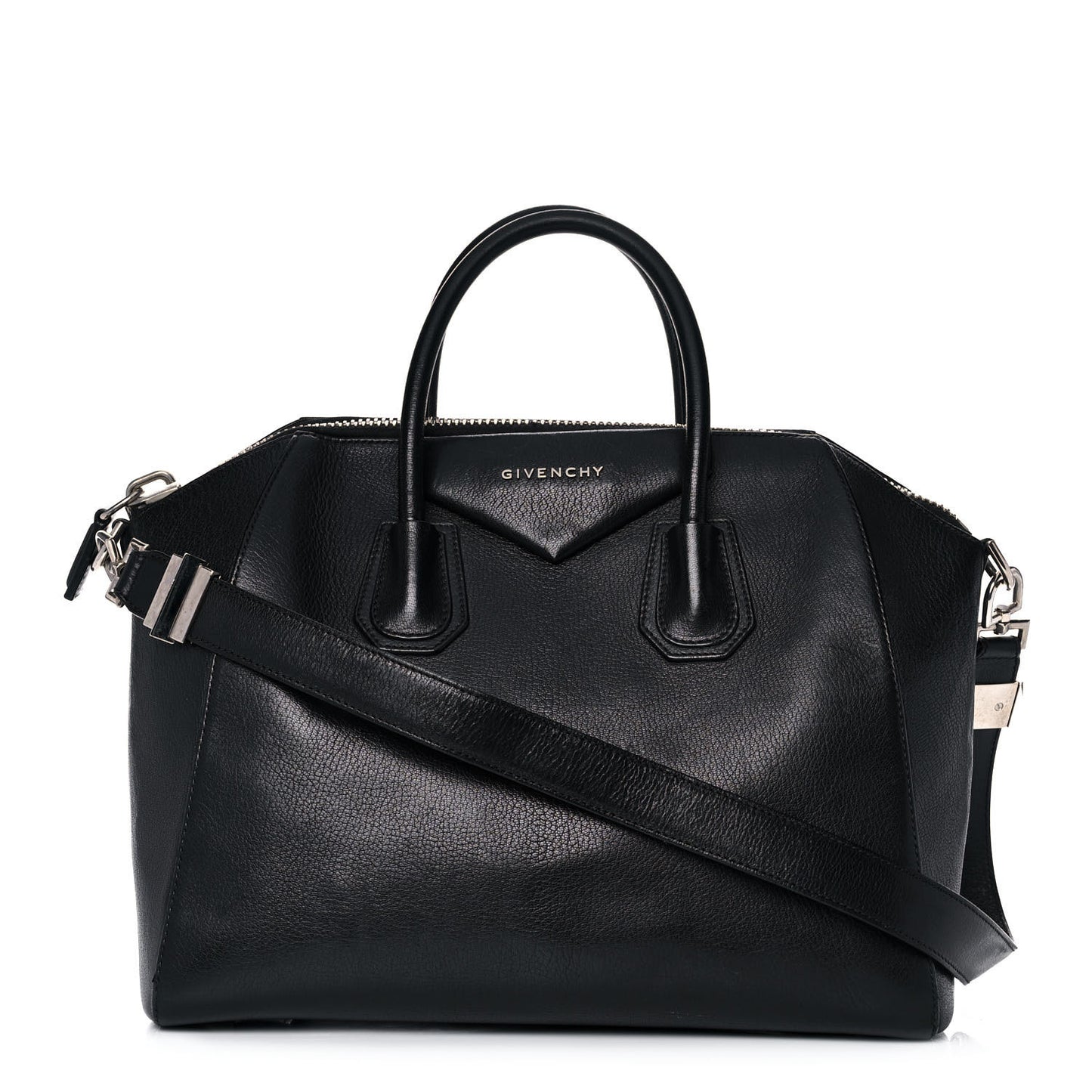 Sugar Goatskin Medium Antigona Black