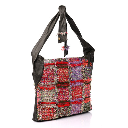Chanel Tweed Lambskin Large Girl Bag Multicolor Brown 3 of 10