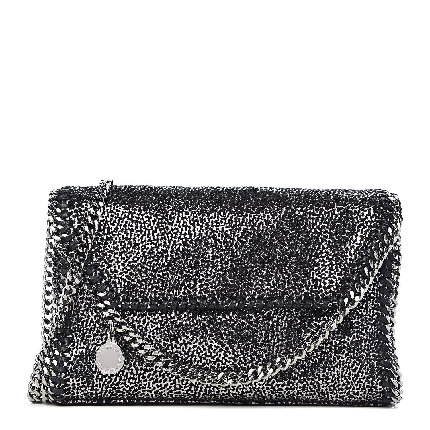 Stella McCartney Chamois Shiny Dotted Mini Falabella Crossbody Bag Ruthenium 1 of 9
