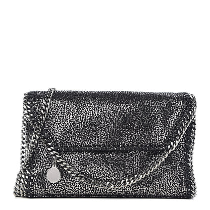 Stella McCartney Chamois Shiny Dotted Mini Falabella Crossbody Bag Ruthenium 1 of 9