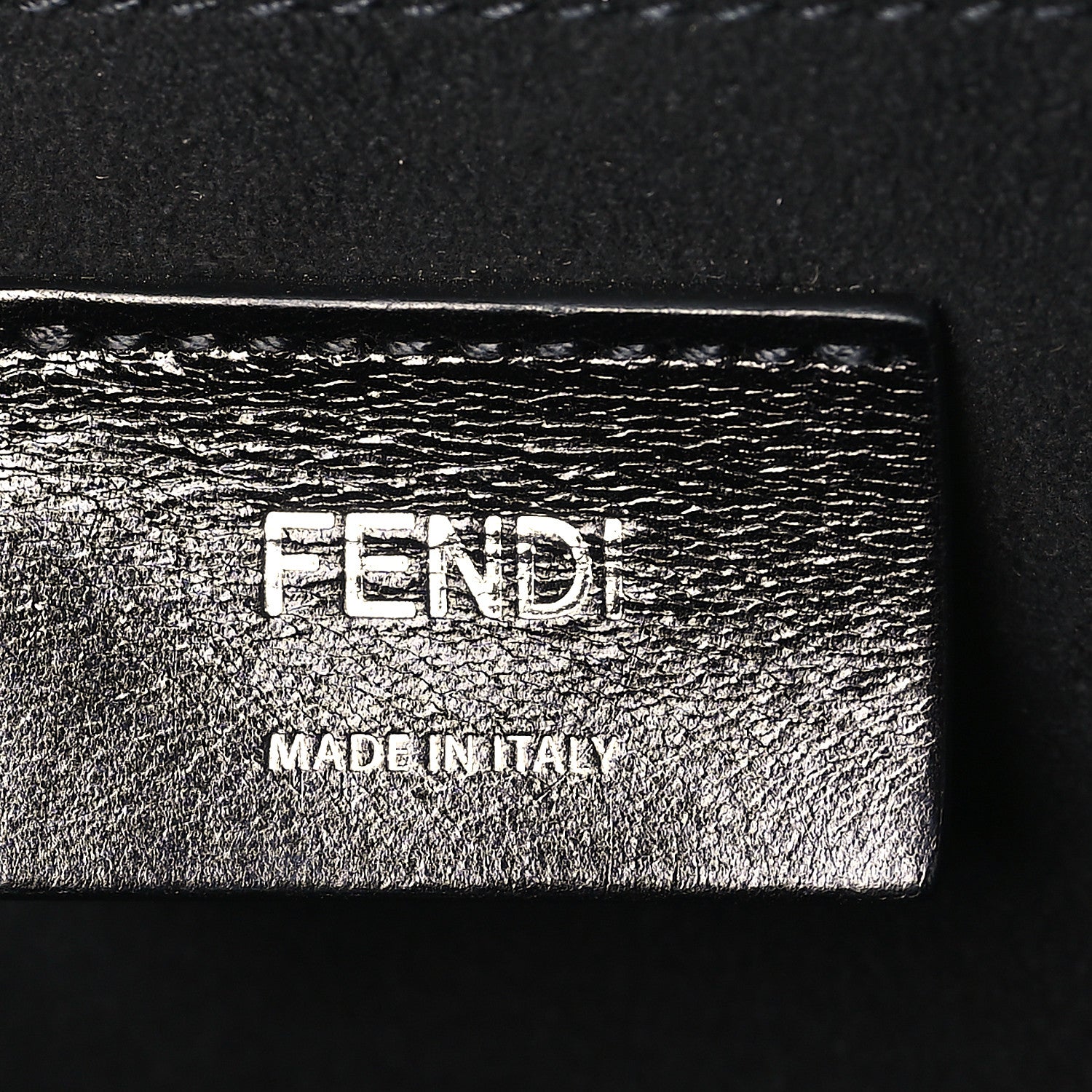 Fendi Vitello Grace Light Logo Horizontal Box Crossbody Bag Black 6 of 9