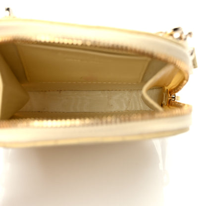 Christian Dior Lambskin Cannage Lady Dior Phone Holder Light Yellow 5 of 9