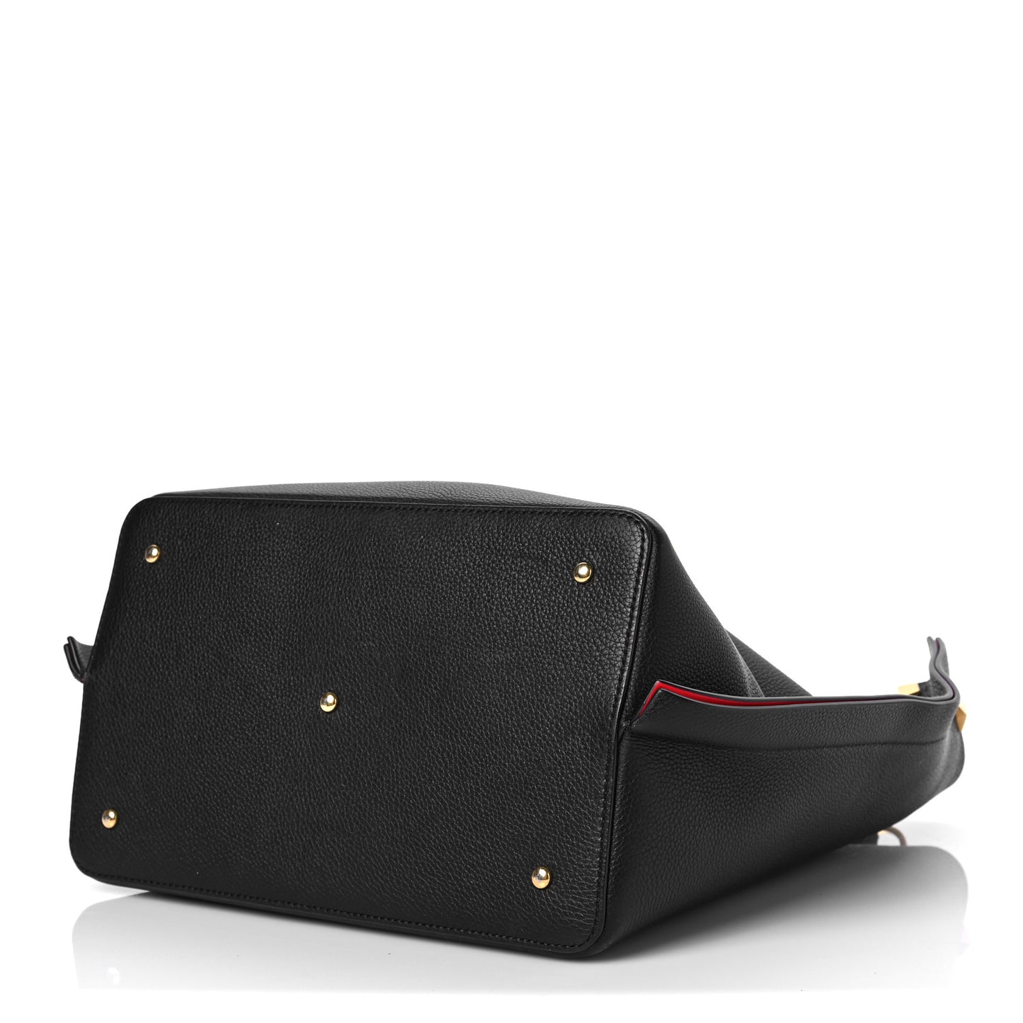 Grainy Calfskin VLogo Escape Hobo Bag Black