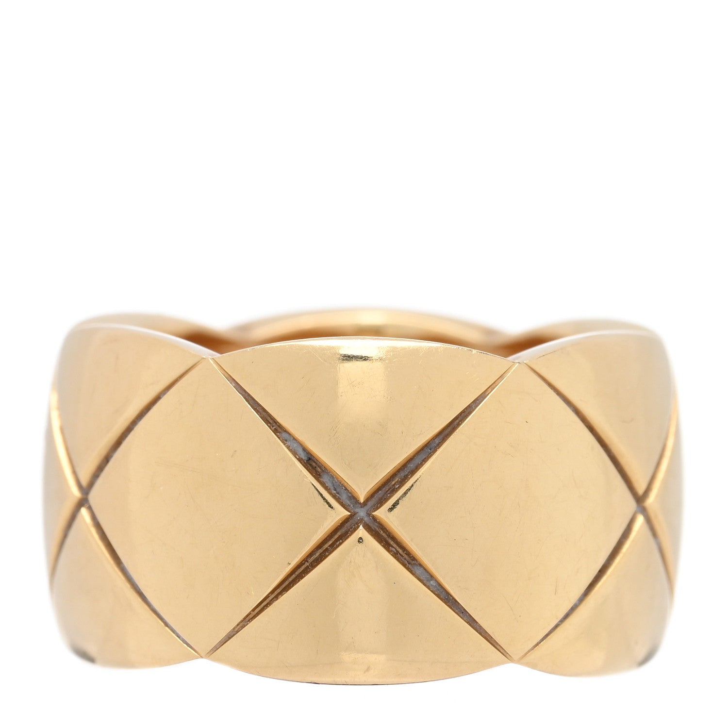 Chanel 18K Yellow Gold Large Coco Crush Ring 49 5 3 of 5