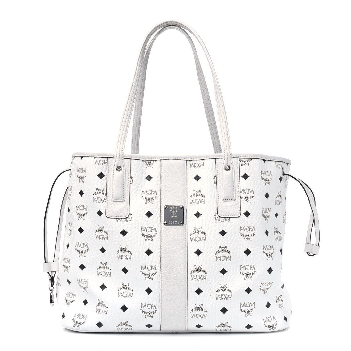 Visetos Medium Liz Reversible Shopper Tote White