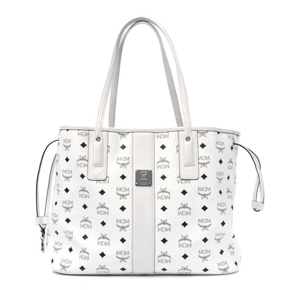 MCM Visetos Medium Liz Reversible Shopper Tote White 3 of 19