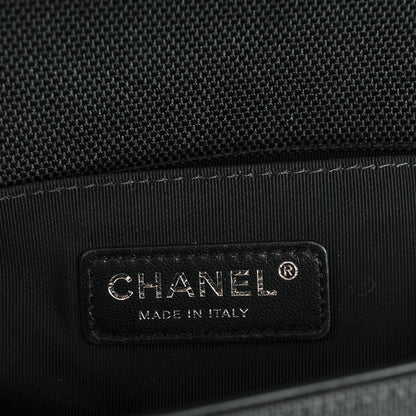 Chanel Canvas Quilted Medium Fluo Boy Flap Black Grey Yellow 7 of 8