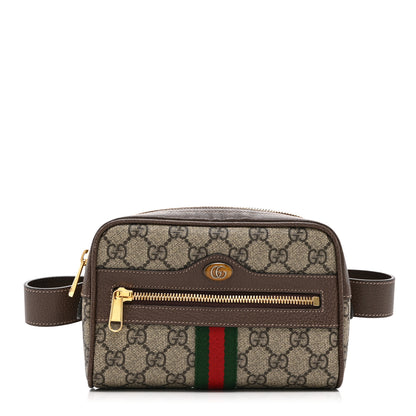 Gucci GG Supreme Monogram Web Small Ophidia Belt Bag 85 34 Dark Brown 1 of 11