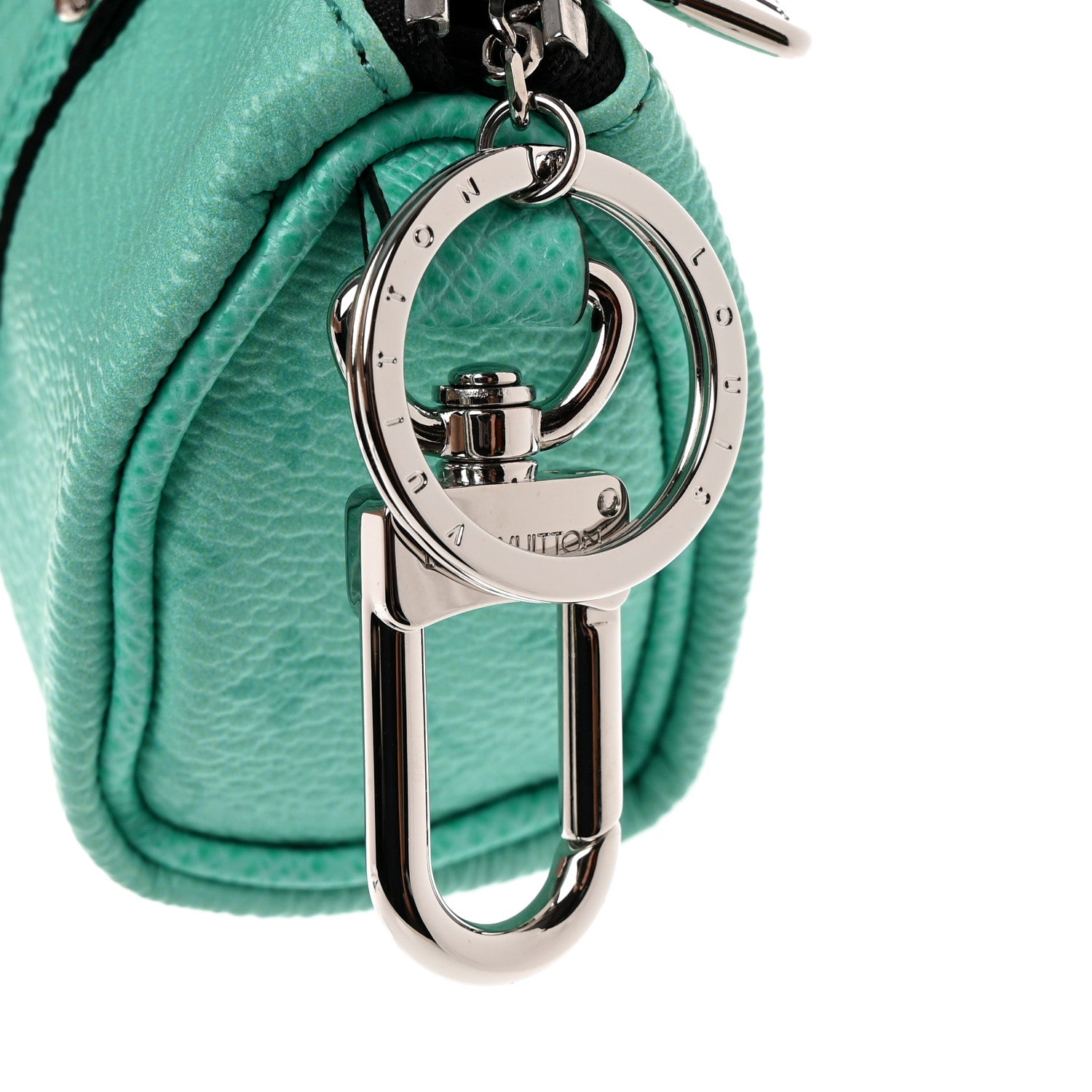 Louis Vuitton Monogram Mini Keepall Bag Charm Key Holder Turquoise 6 of 7