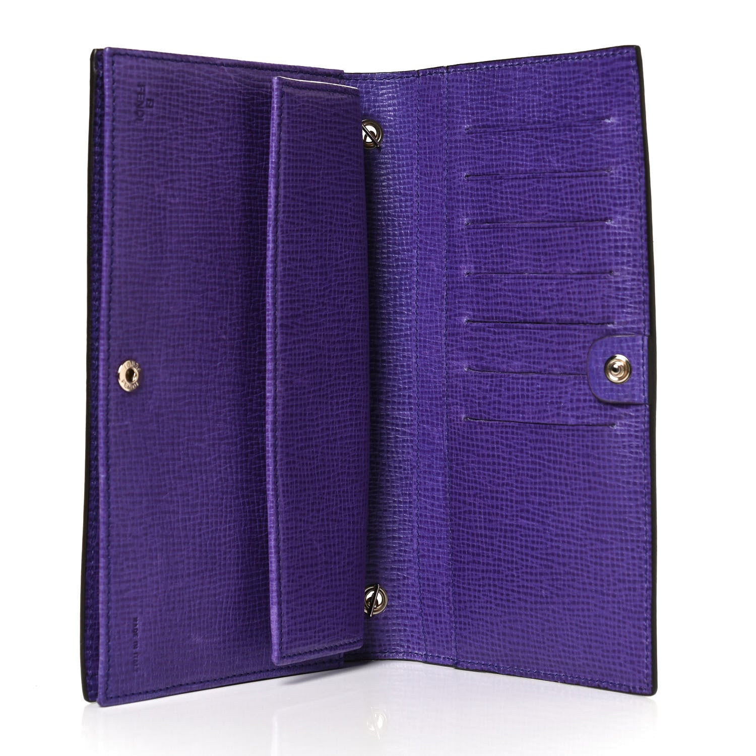 Fendi Zucca Spalmati Chain Clutch Tobacco Purple 5 of 11