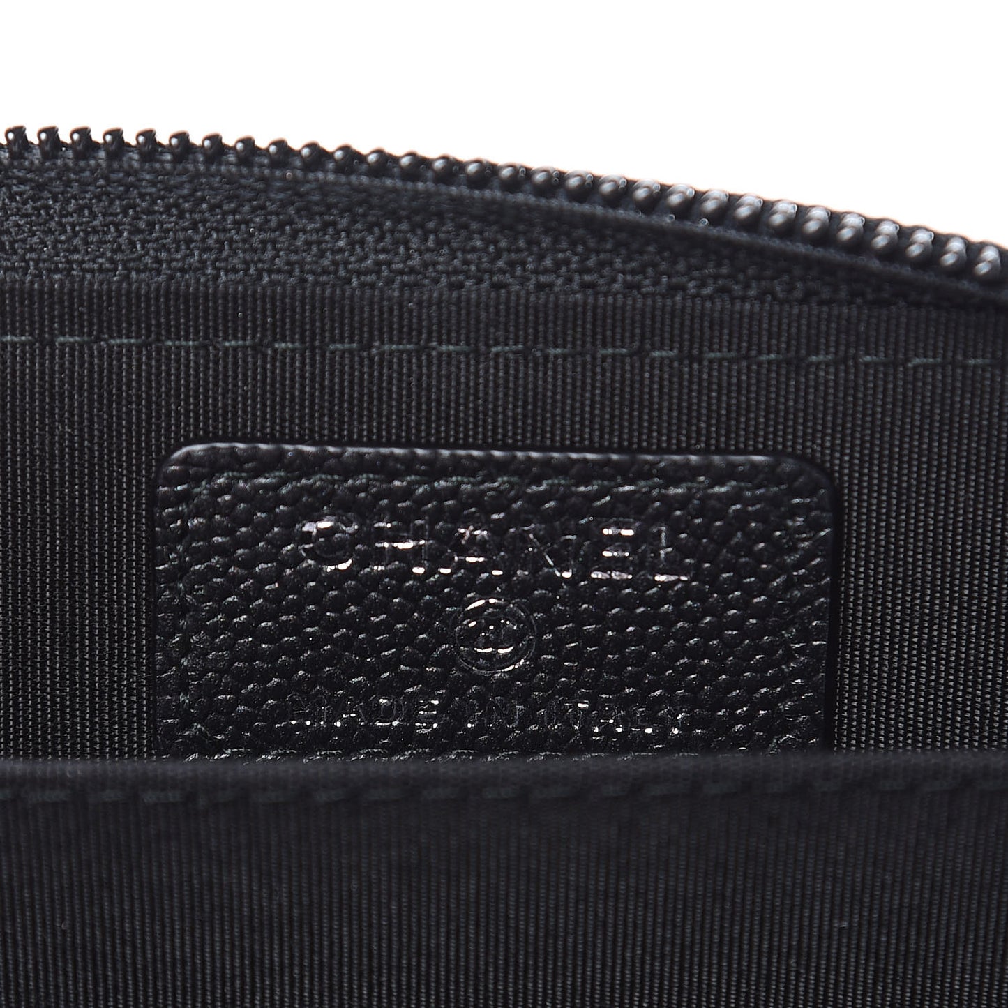 Caviar Quilted Boy Zip Around Coin Purse Wallet So Black