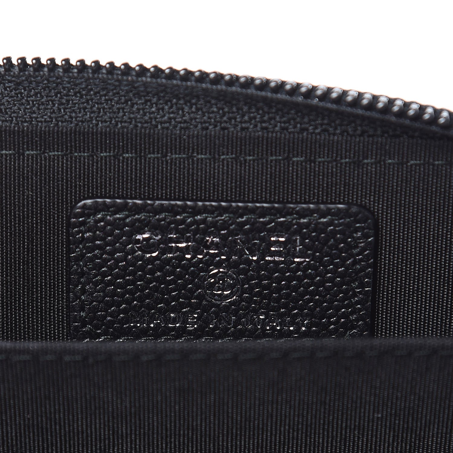 Chanel Caviar Quilted Boy Zip Around Coin Purse Wallet So Black 6 of 8