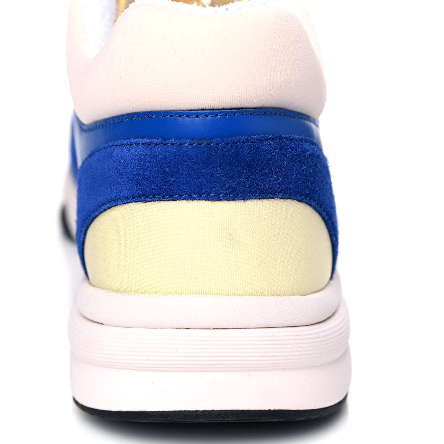 Chanel Nylon Lambskin Suede CC Womens Sneakers 41 Blue White Black 11 of 13