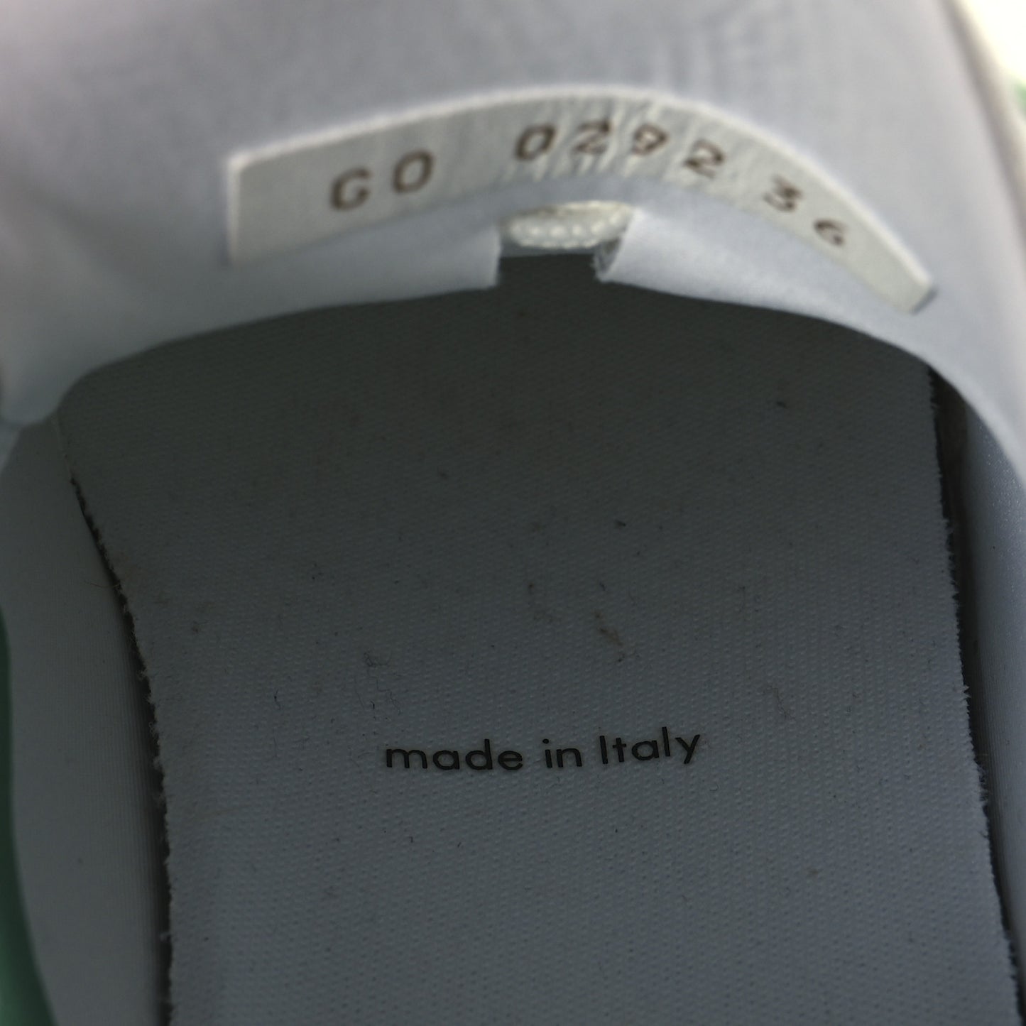 Monogram Calfskin Run 55 Sneakers 36 White Green