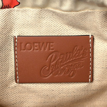 Loewe Canvas Parrot Paula's Ibiza Drawstring Pouch Black Ecru 6 of 6
