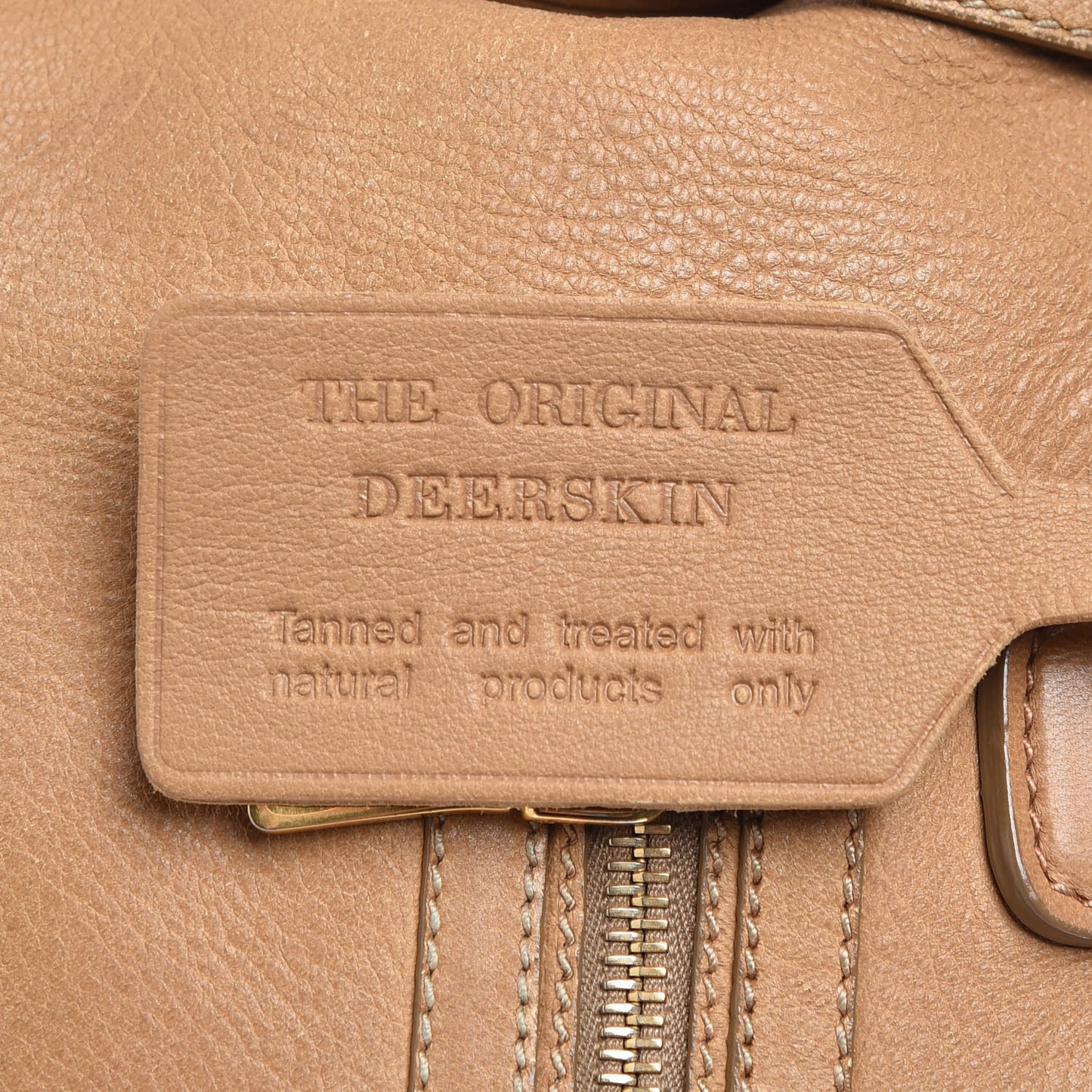 Cervo Deerskin Shoulder Bag Sabbia