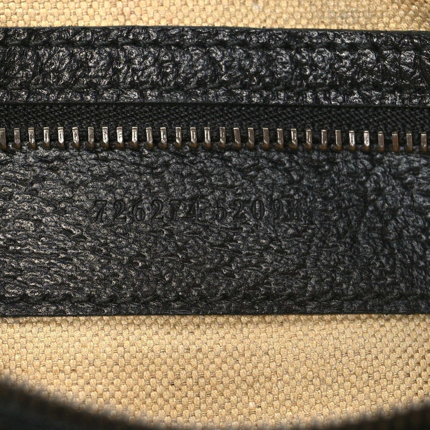 Canvas Textured Dollar Calfskin Medium Aphrodite Shoulder Bag Beige Black