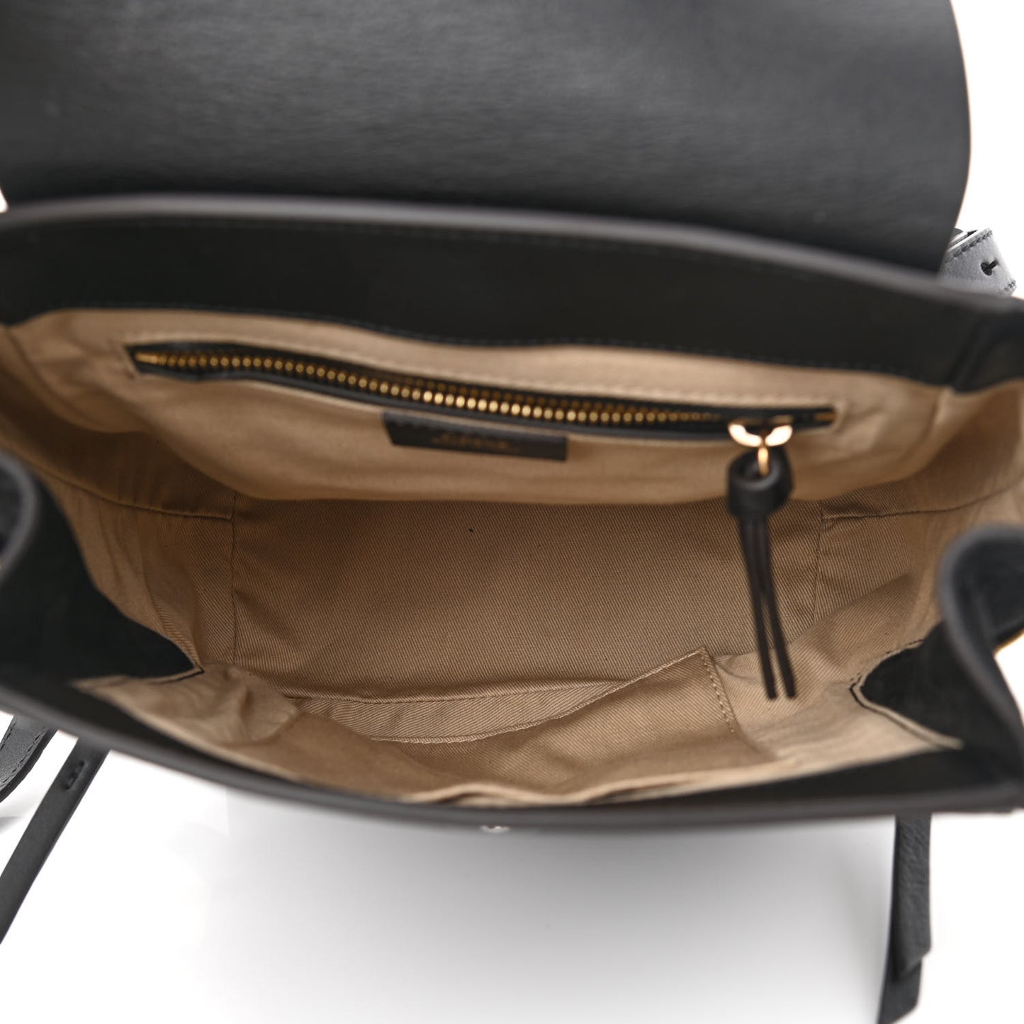 Suede Calfskin Small Faye Backpack Black