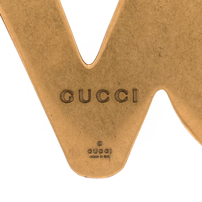 Gucci Metal Crystal Loved Short Necklace Aged Gold 5 of 6