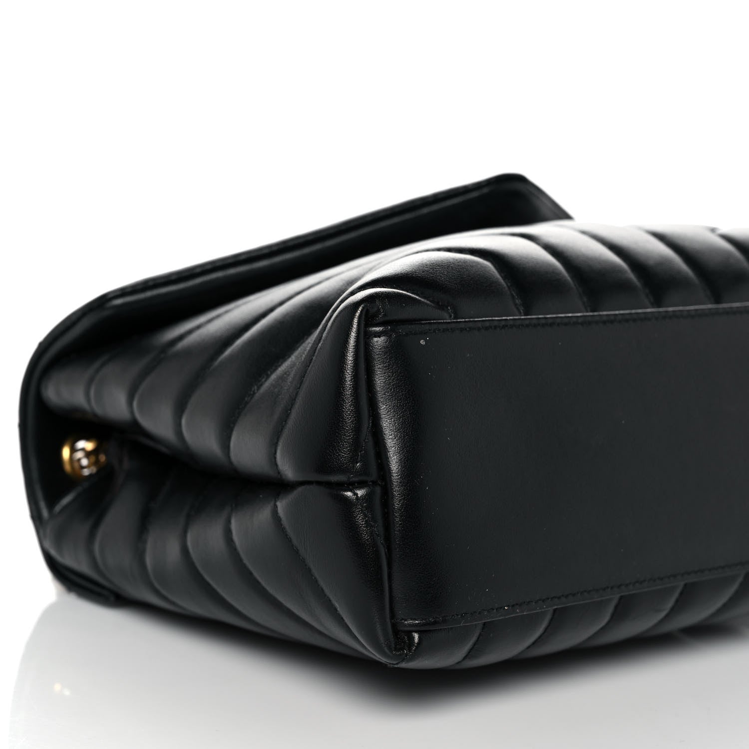 Saint Laurent Calfskin Y Quilted Monogram Small Loulou Chain Satchel Black 8 of 9