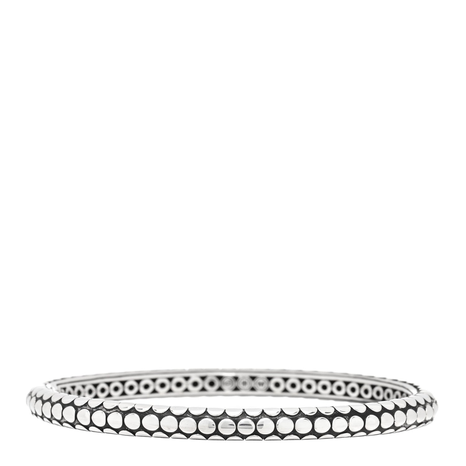 John Hardy Sterling Silver 6mm Dot Bangle Bracelet 1 of 4