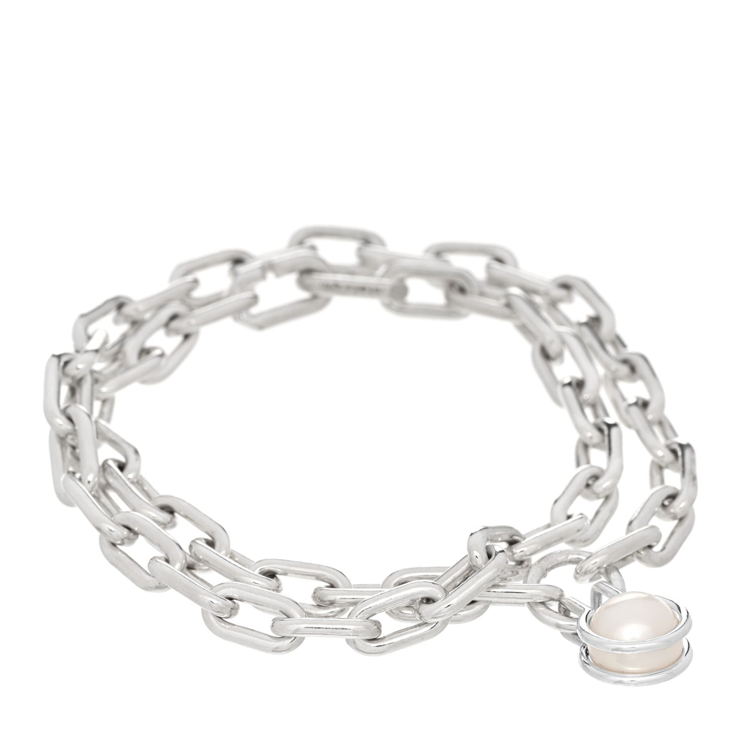 Sterling Silver Pearl HardWear Link Bracelet