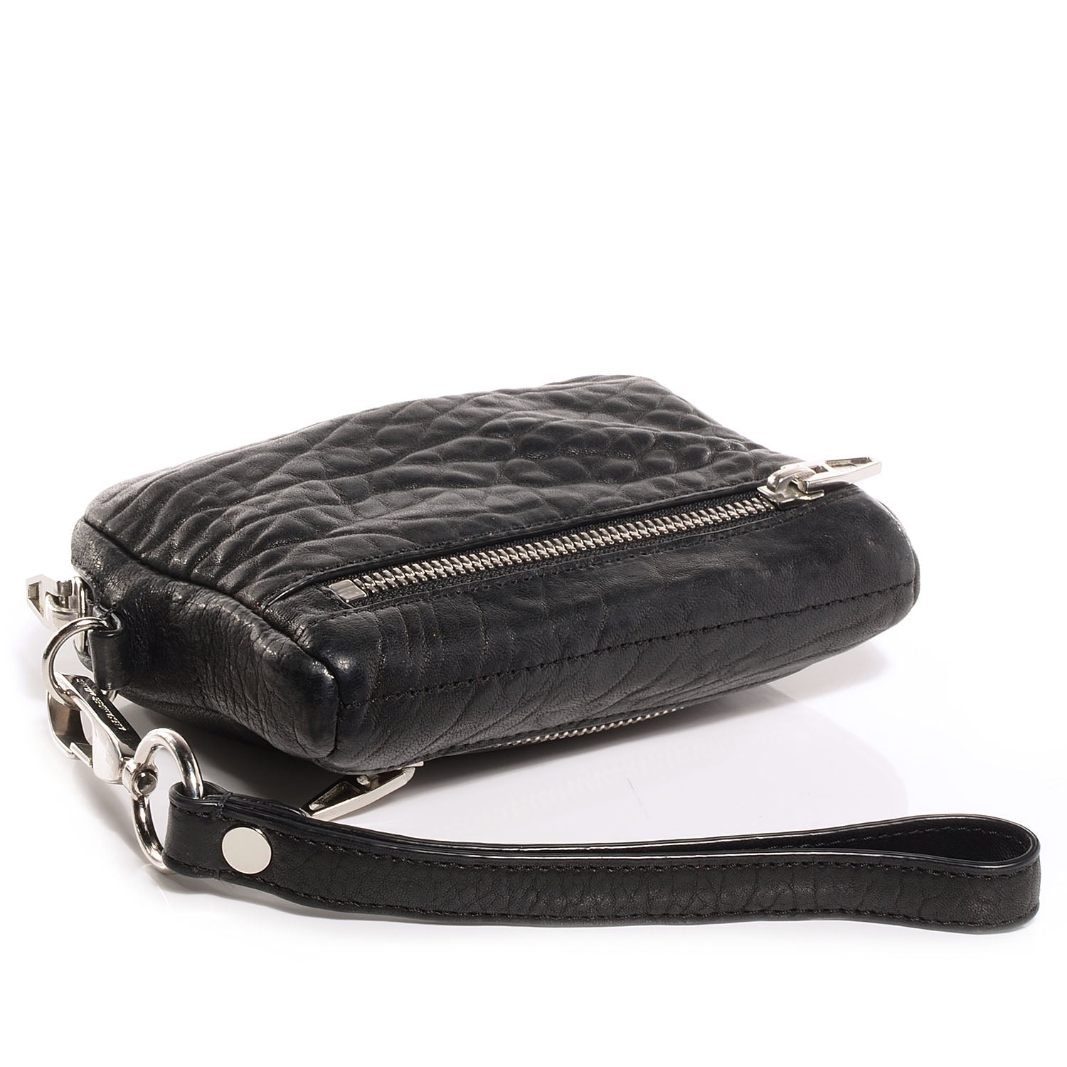 Alexander Wang Pebbled Lambskin Large Fumo Clutch Black 4 of 8