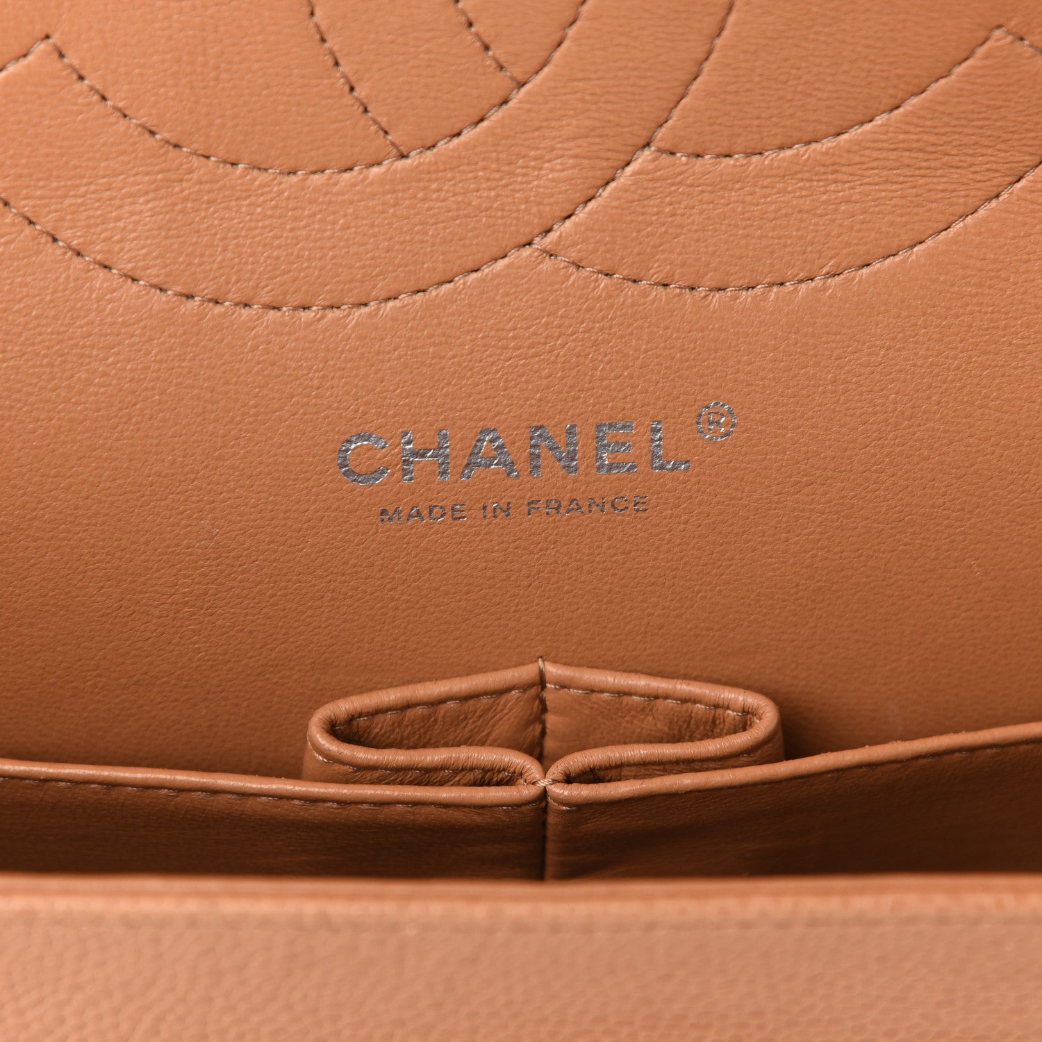 Chanel Caviar Quilted Jumbo Double Flap Light Brown 7 of 8